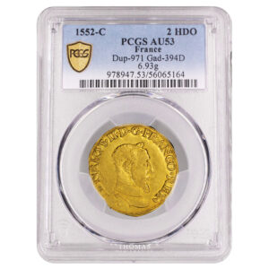 Monnaie France - Henry II - Double Henry d'or - Saint-Lô-Slab