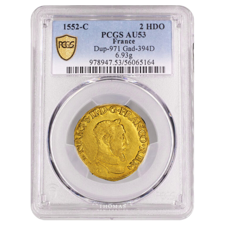 Monnaie France - Henry II - Double Henry d'or - Saint-Lô-Slab