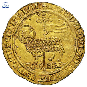 Coin France - Jean II le Bon - Gold Mouton d'or - NGC MS 62 - Treasure -  Pontivy Hoard obverse