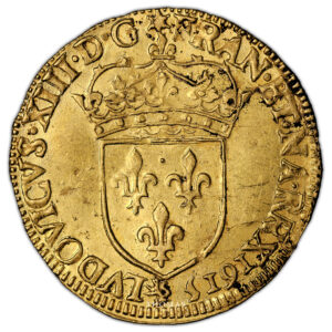 Monnaie France - Louis XIII - Écu d'or au Soleil - 1615 A Paris-Avers