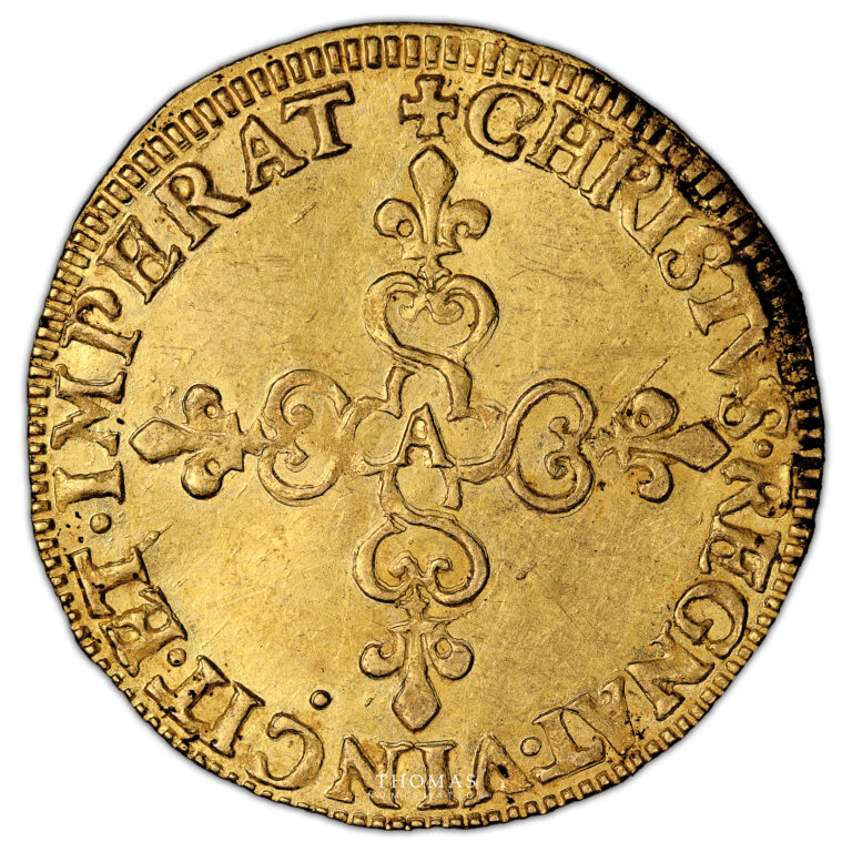 Coin France - Louis XIII - Gold - Écu d'or au Soleil - 1615 A Paris - 27 100 examples reverse