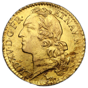 Monnaie France - Louis XV - Louis d’or au bandeau – 1753 A Paris – Trésor de la rue Mouffetard-Avers