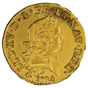 Monnaie France - Louis XV - Louis d'or Mirliton - 1724 Y Bourges-Avers