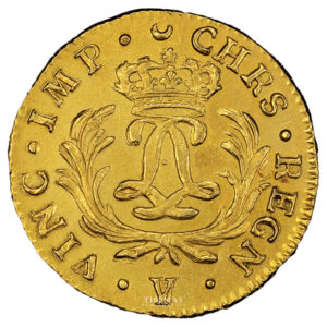 Monnaie France - Louis XV - Louis d'or Mirliton - 1724 Y Bourges-Revers