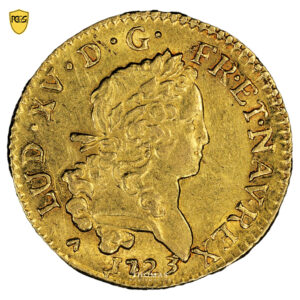 Monnaie France - Louis XV - Louis d'or Mirliton - Aix - PCGS AU 55-Avers