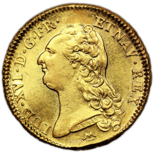 Monnaie France - Louis XVI - Double Louis d'or à la tête nue - 1786 N Montpellier-Avers