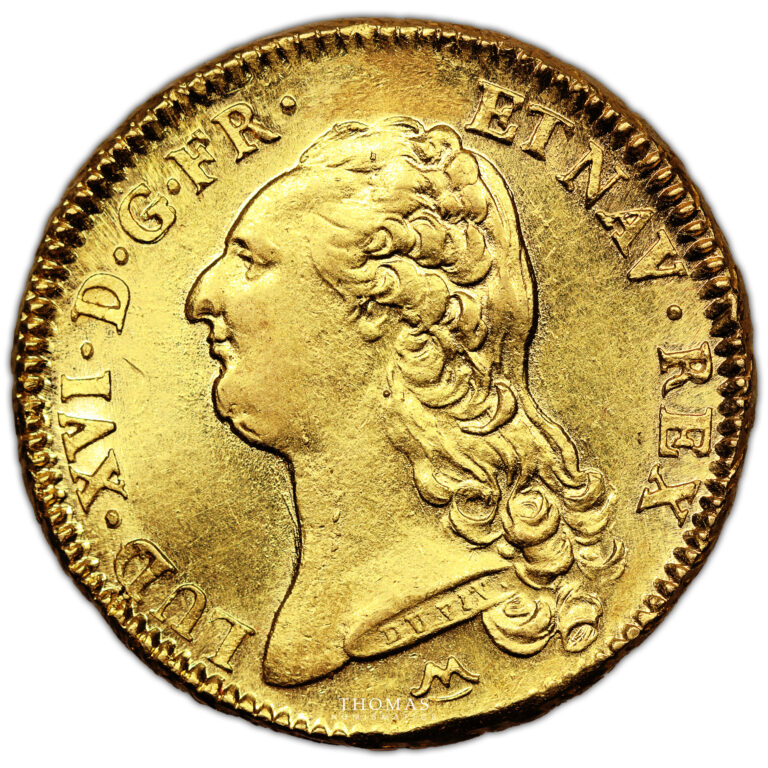 Coin  France - Louis XVI - Gold - Double Louis d'or à la tête nue - 1786 N Montpellier obverse