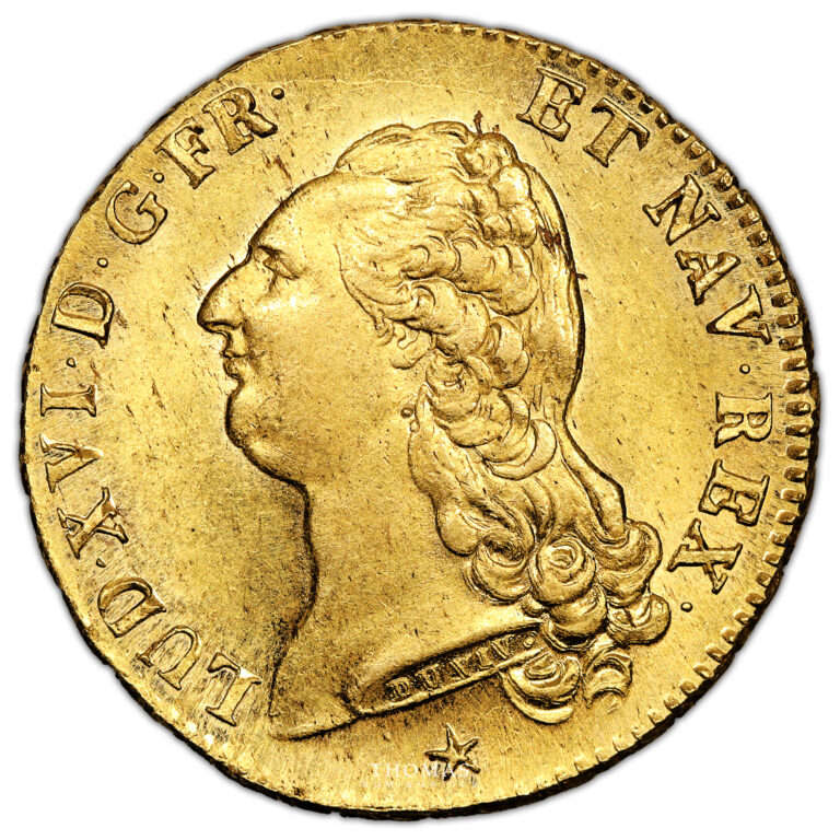 Monnaie France - Louis XVI - Double Louis d'or aux écu accolés - 1786 W Lille - 1er Semestre-Avers