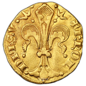 Coin France - Charles V - Gold Florin Or - Dauphin du Viennois reverse
