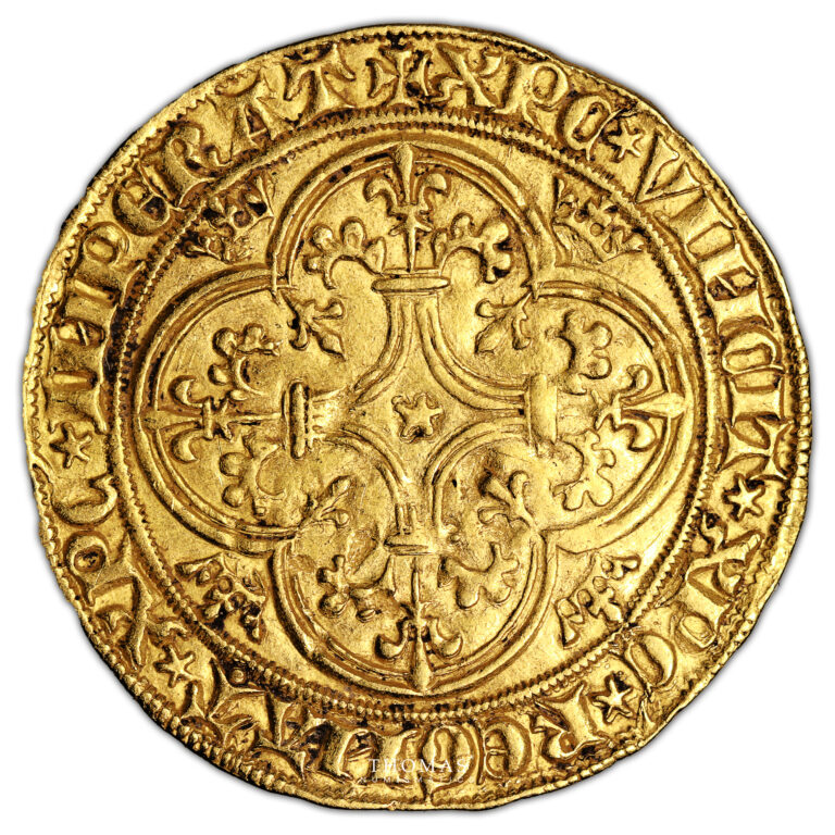 Monnaie France - Charles VI - Écu d'or-Revers