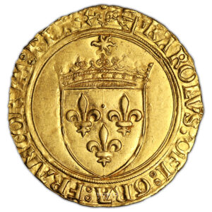 Coin France - Charles VIII - Gold - Écu d'or au soleil obverse