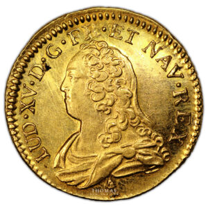 Monnaie France - Louis XV - Louis d'or aux Lunettes - 1727 P Dijon-Avers
