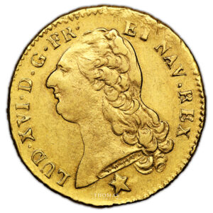Coin France - Louis XVI - Gold - Double louis d'or à la tête nue - 1789 MA Marseille - 4992 examples obverse