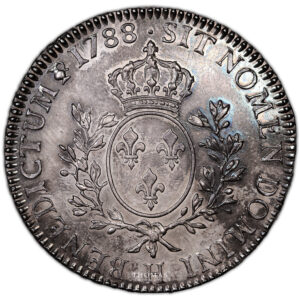 Monnaie France - Louis XVI - Écu aux branches d'olivier - 1788 H La Rochelle - 1411 exemplaires-Revers