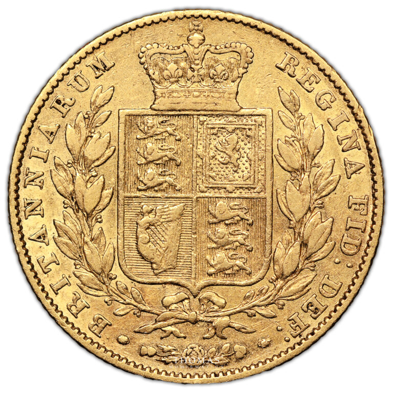 Coin Great Britain - Gold - Sovereign- Victoria - 1838 - London - shield reverse
