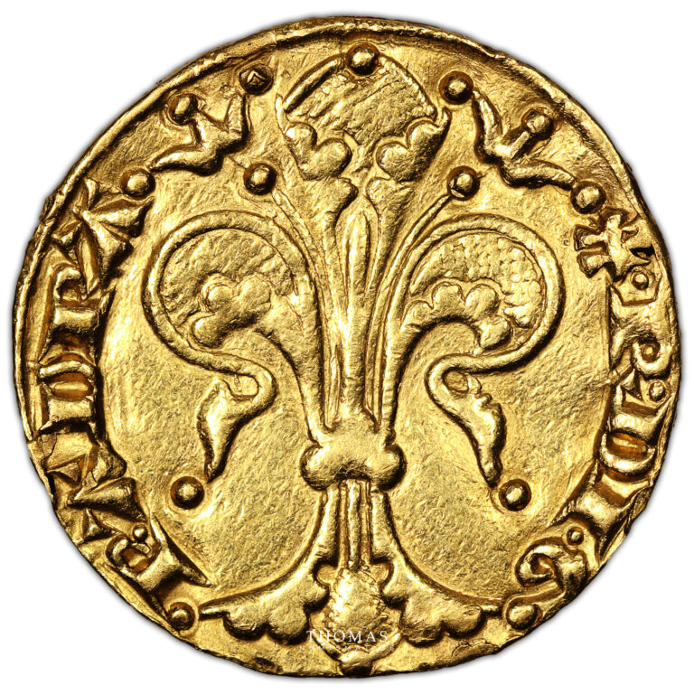 Coin- Orange - Gold Florin or - Raymond IV - 1340-1370 reverse
