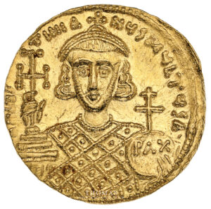 Solidus or Justinien II revers