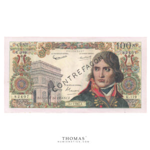 100 francs Napoléon faux de bojarski avers
