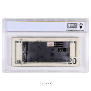 UNITED STATES, disarmed exploding dye pack strap of $20 bills (2004-10), PCGS Banknote Genuine reverse