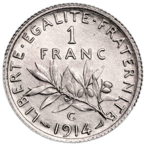 Monnaie France - 1 franc semeuse - 1914 C - castelsarrasin-Avers