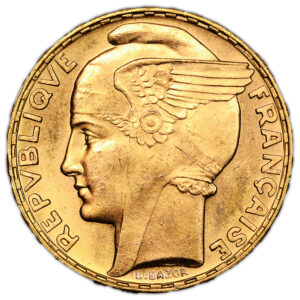 Monnaie France - 100 francs or Bazor - 1935-Avers