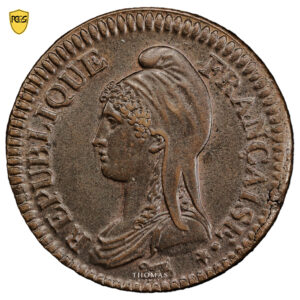 Monnaie France - 2 Décimes Dupré - An 4 A Paris - PCGS AU 58-Avers