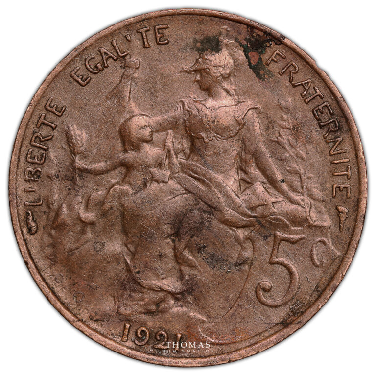 Coin France - 5 Centimes Dupuis - 1921-reverse