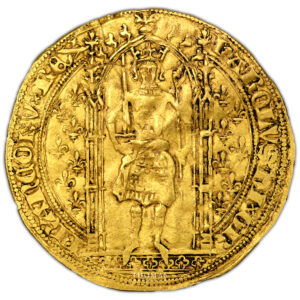 Coin France - Charles V - Gold - Franc à pied or obverse
