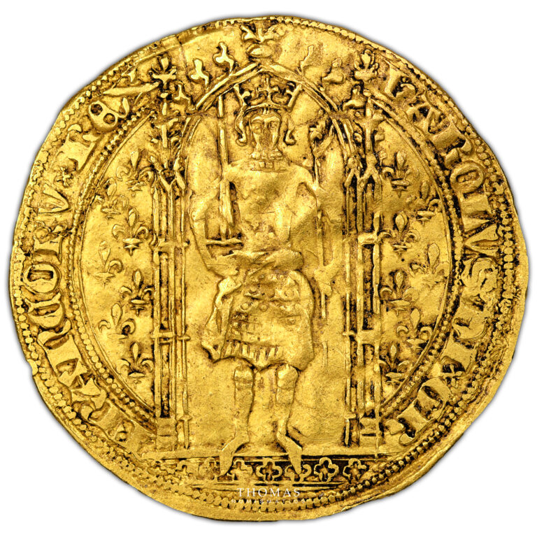Coin France - Charles V - Gold - Franc à pied or obverse