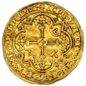 Coin France - Charles V - Gold - Franc à pied or reverse