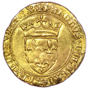 Coin France - Charles VI - Gold Écu d’or à la couronne - Tournai obverse