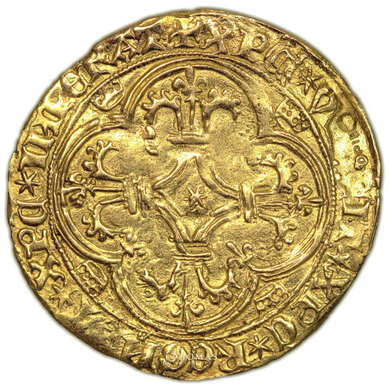 Coin France - Charles VI - Gold Écu d’or à la couronne - Tournai reverse