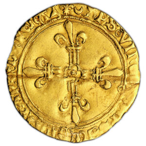 Monnaie France - Charles VIII - Écu d'or au soleil - 2e émission - La Rochelle -Revers