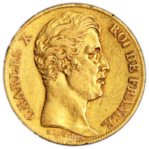 Monnaie France - Charles X - 20 Francs Or - 1825 W Lille-Avers