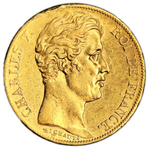 Monnaie France - Charles X - 20 Francs Or - 1827 A Paris-Avers