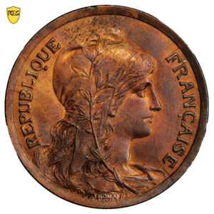 Coin France - Pattern 10 Centimes Dupuis - 1897 - PCGS SP 63 BN obverse