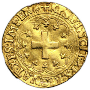 Coin France - François I - Gold Écu d’or à la Croisette - Toulouse reverse