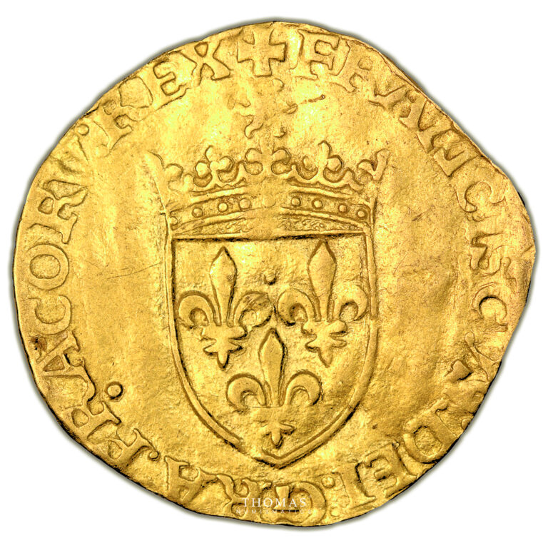 Monnaie France - François Ier - Écu d’or au Soleil-Avers