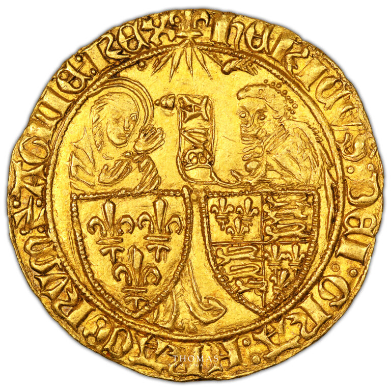 Monnaie France - Henry VI - Salut d’or - 1423:1449 - Saint Lô-Avers