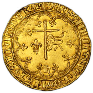 Monnaie France - Henry VI - Salut d’or - 1423:1449 - Saint Lô-Revers