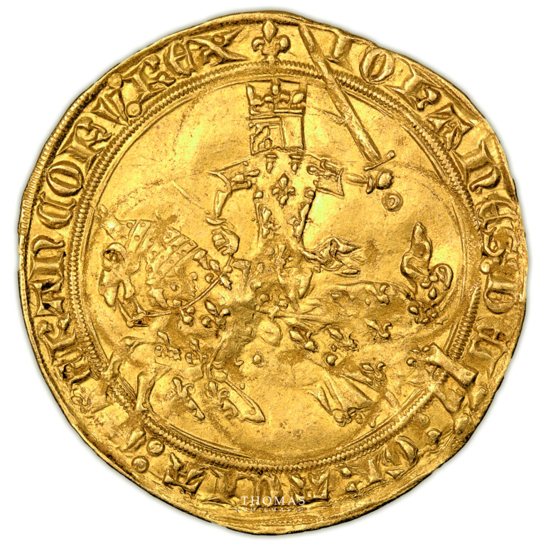 Monnaie France - Jean II Le Bon - Franc à Cheval-Avers