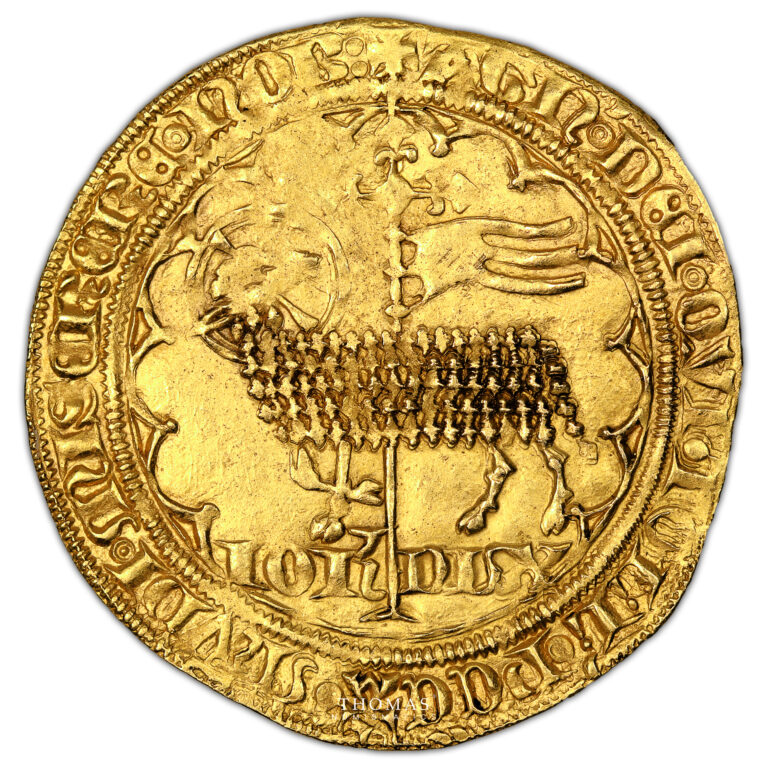 Coin Belgium - Johanna and Wenceslas - Gold Mouton d'or obverse