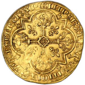 Coin Belgium - Johanna and Wenceslas - Gold Mouton d'or reverse
