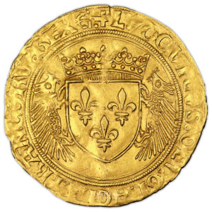 Monnaie France - Louis XII - Écu d’or aux porcs-épics-Avers