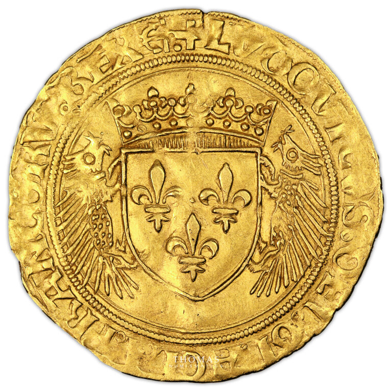 Monnaie France - Louis XII - Écu d’or aux porcs-épics-Avers