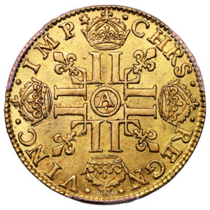 Coin France - Louis XIII - Gold - Louis d'or à la mèche longue - 1641 A Paris - PCGS AU 58 reverse