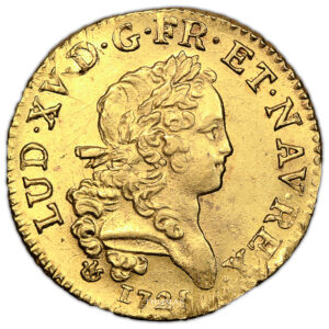 Monnaie France - Louis XV - Louis d'or Mirliton - 1725 D Lyon-Avers