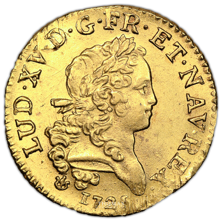 Monnaie France - Louis XV - Louis d'or Mirliton - 1725 D Lyon-Avers