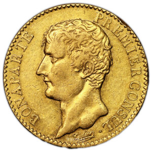 Monnaie France - Napoléon Ier - 20 Francs or Tête Nue - AN XI A Paris-Avers