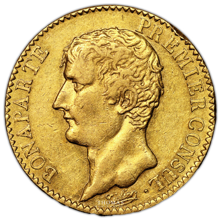 Monnaie France - Napoléon Ier - 20 Francs or Tête Nue - AN XI A Paris-Avers